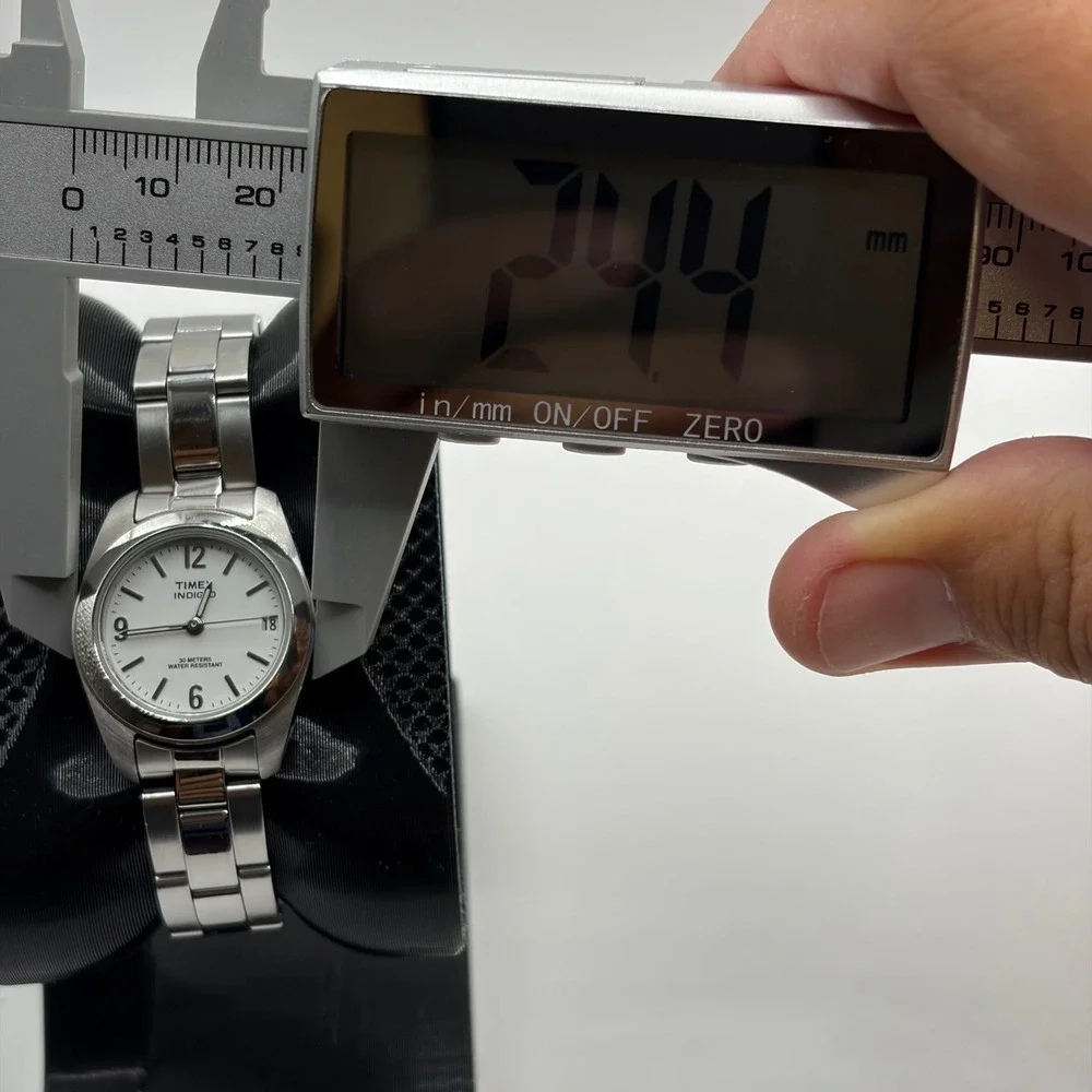 Timex Indiglo Watch Women Silver White Dial Date Indiglo Casual Timepiece